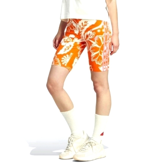FARM RIO ×adidas running shorts.
